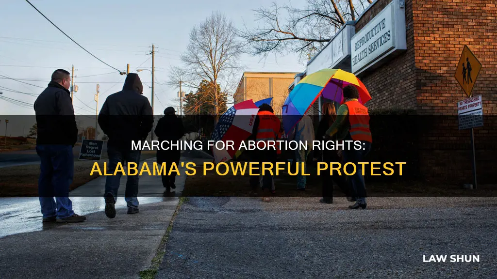 how many people marched in alabama for abortion law