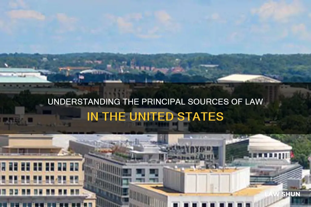 how many principal sources of law are in the us
