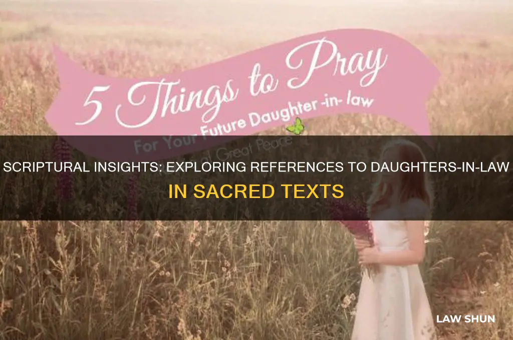 how many scriptures about daughter-in-laws