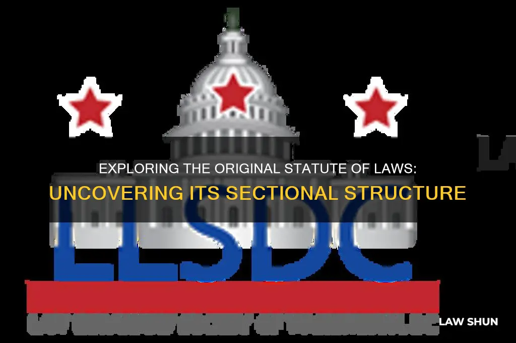 how many sections is in the original statute of laws