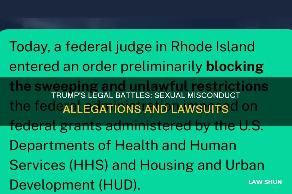 how many sexual law suits filed against trump