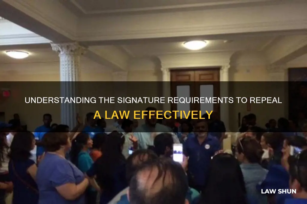 how many signatures are needed to repeal a law