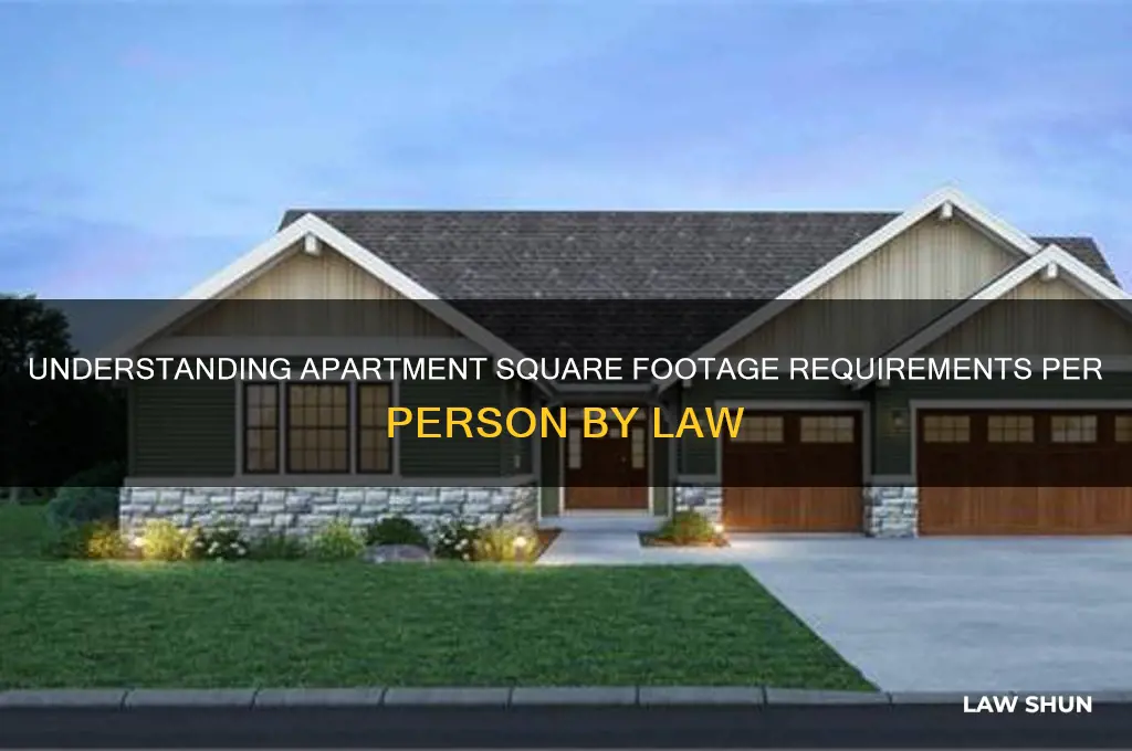 how many square feet per person in an apartment law