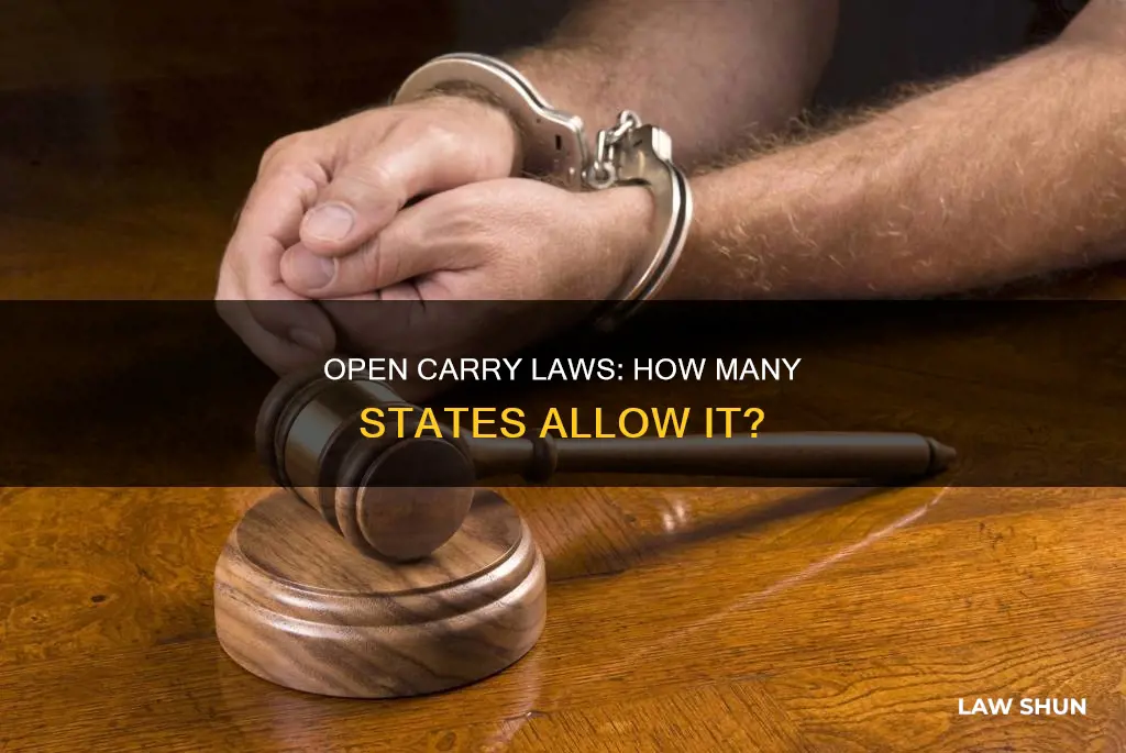 how many states can i open carry laws