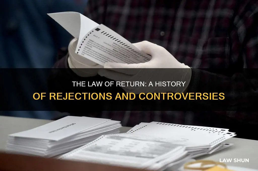 how many times has the law of return been rejected