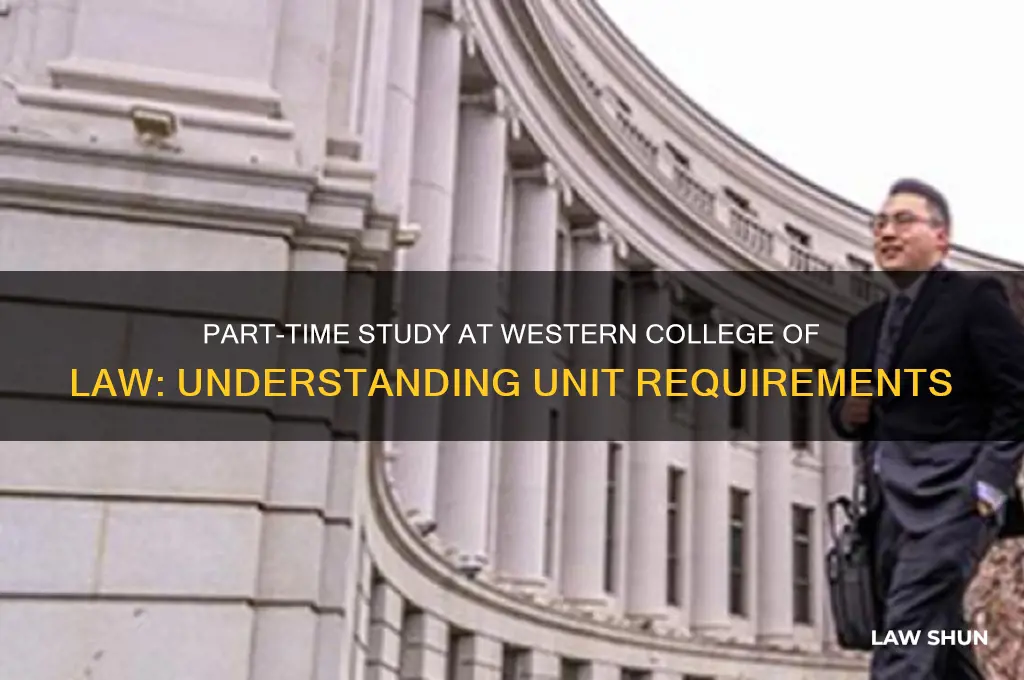 how many units is part time western college of law