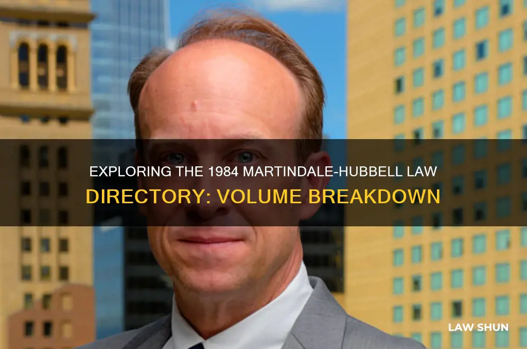 how many volumes are in martindale-hubbell law directory 1984