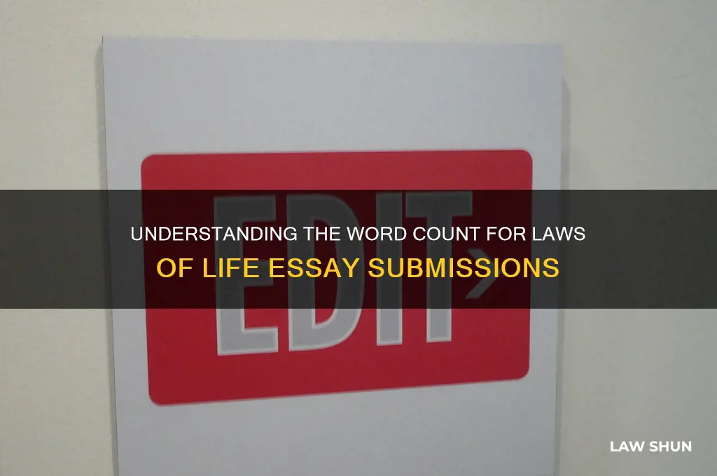 how many words are in the laws of life essay