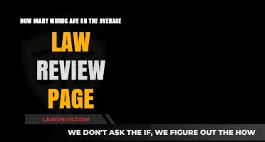 Average Law Review Page Word Count: What to Expect