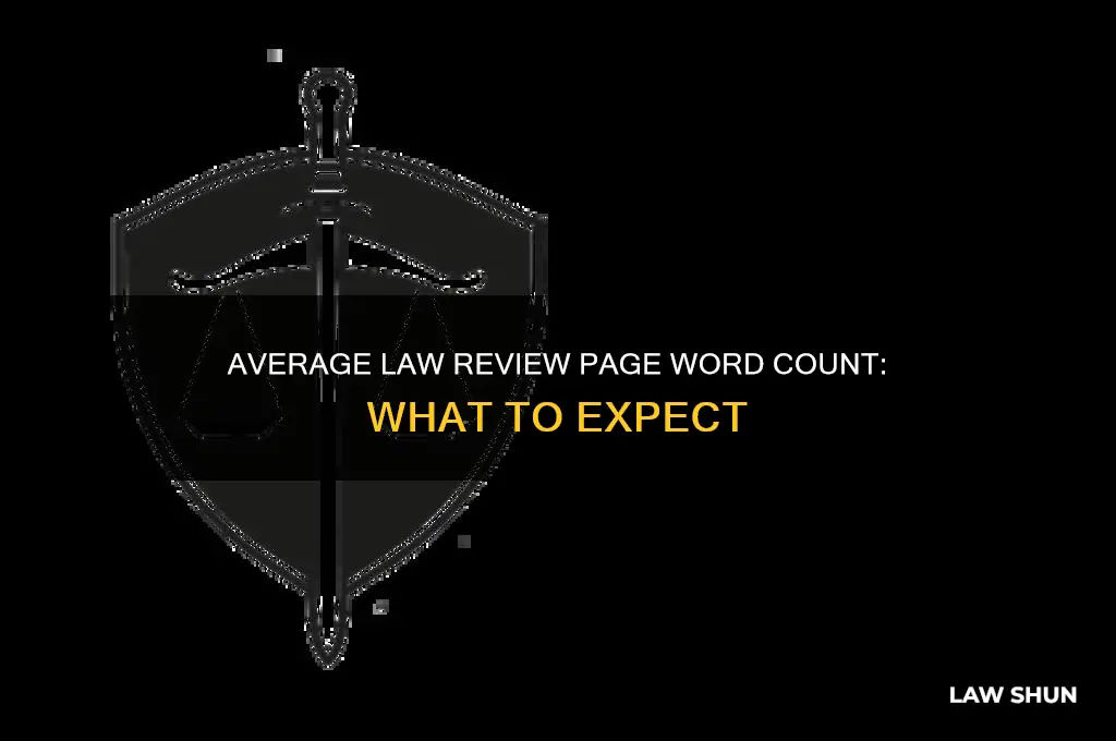 how many words are on the average law review page