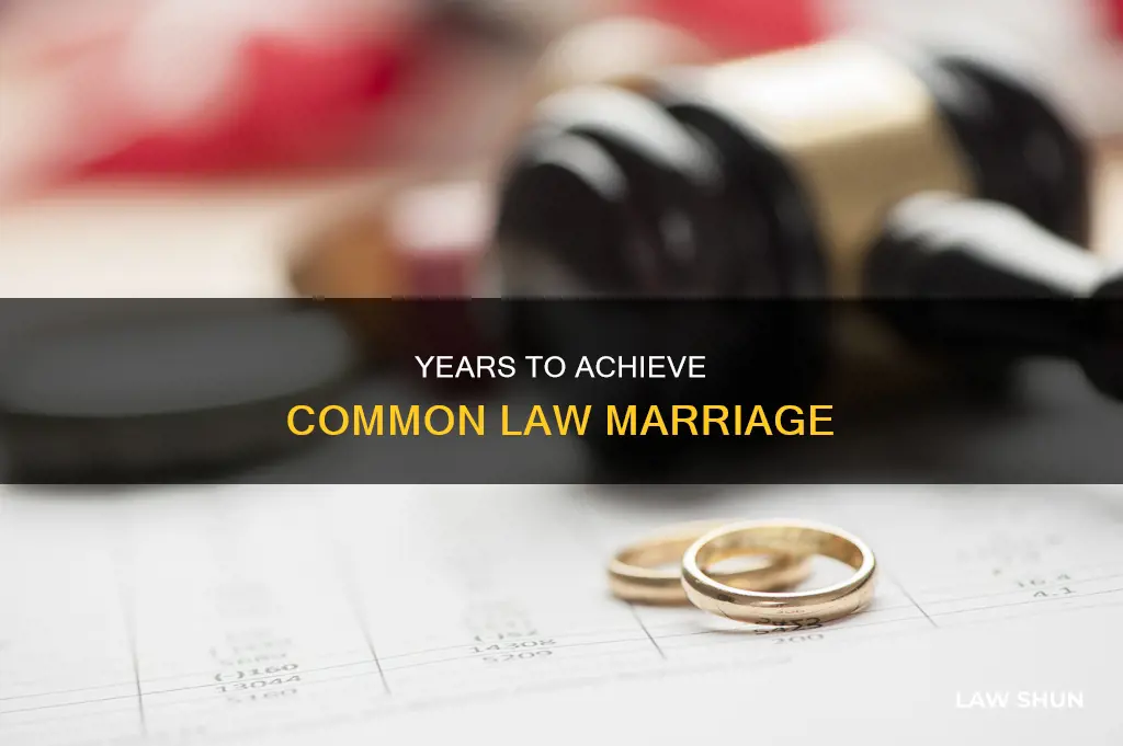 how many years constitutes commin law marriag3