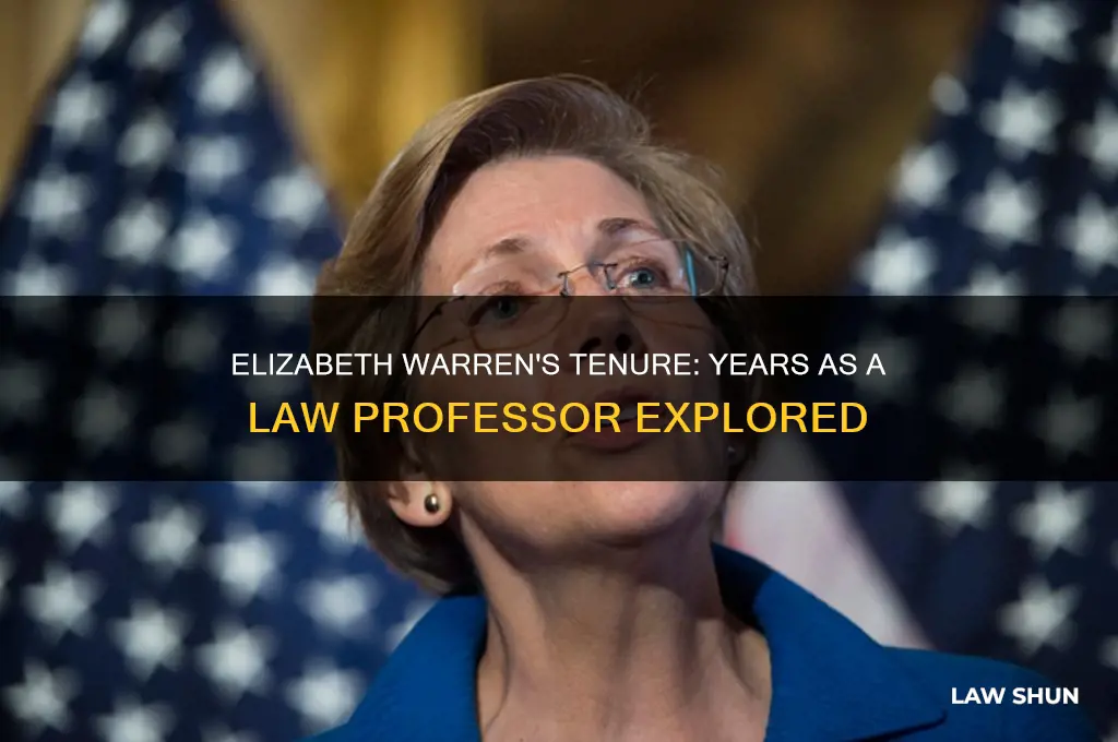 how many years has elizabeth warren been a law professor