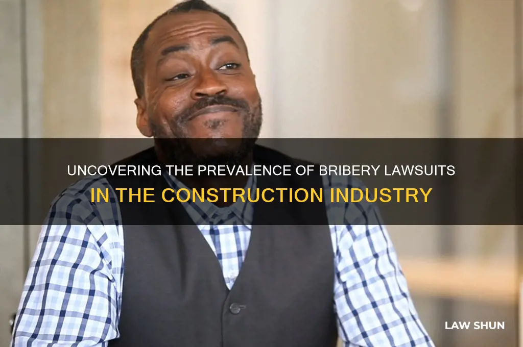 how manybribe law suits are in construction