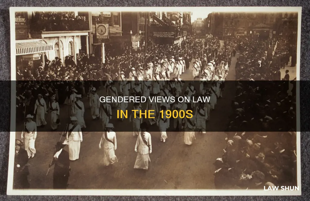 how men and women view law differently in 1900