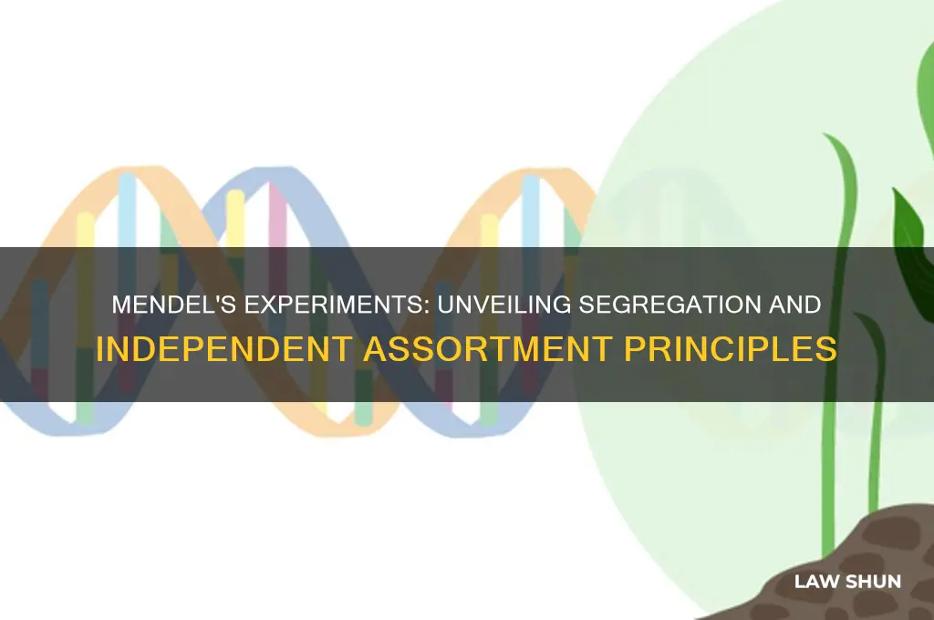 how mendel experiments support law of segregation and independent assortment