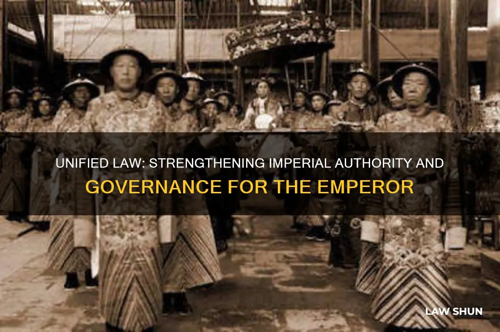 how might a unified code of law benefit the emperor
