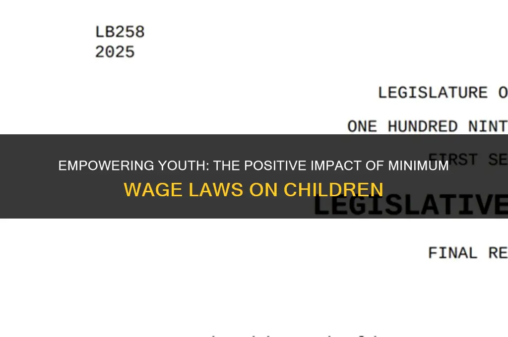 how minimum wage laws help children