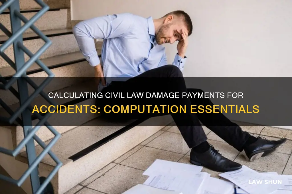 how much computation for civil law damage payment for accident