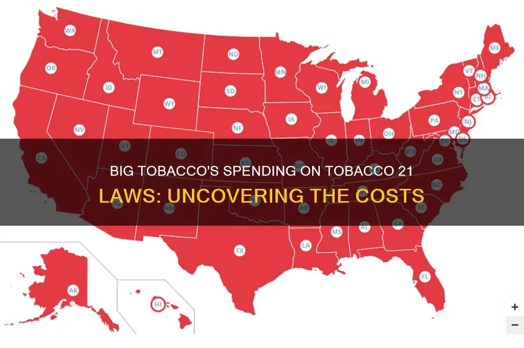 how much did big tobacco spend on tobacco 21 laws