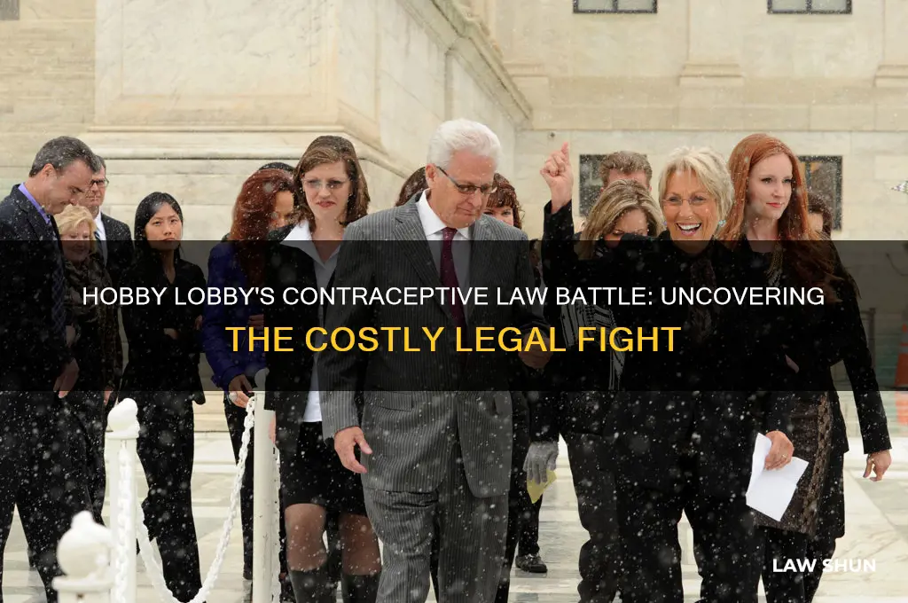 how much did hobby lobby spend fighting the contraceptive law