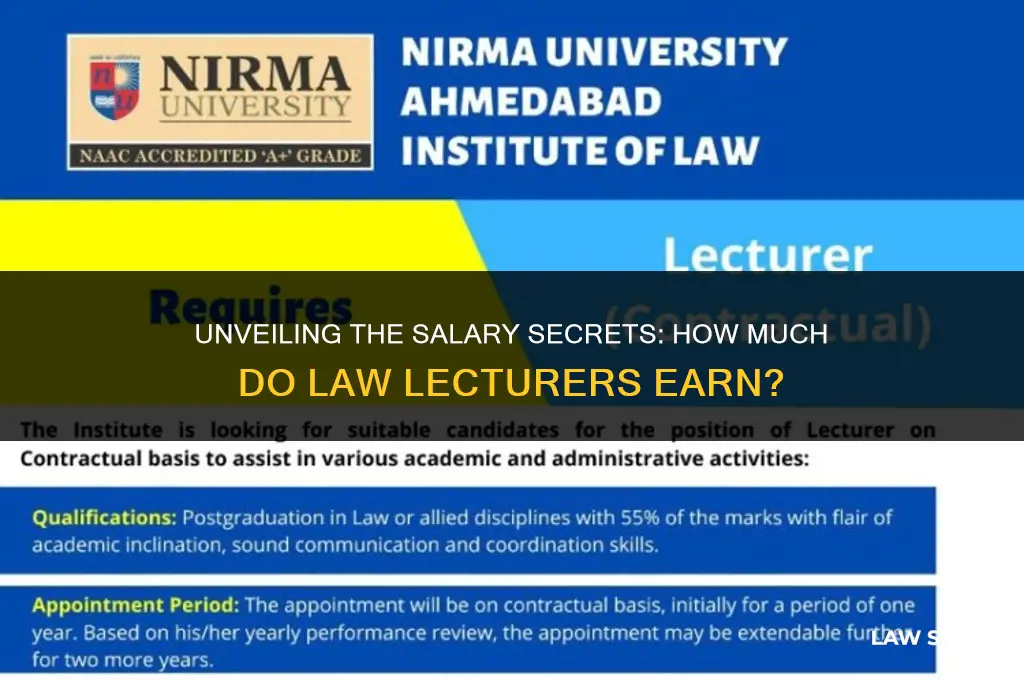 how much do law lecturers earn