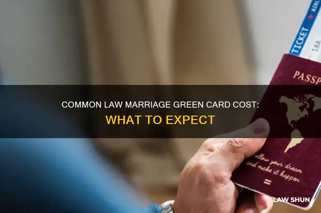 how much does a comman law marriage green card cost