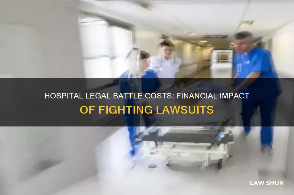 how much does fighting a law suit cost a hospital
