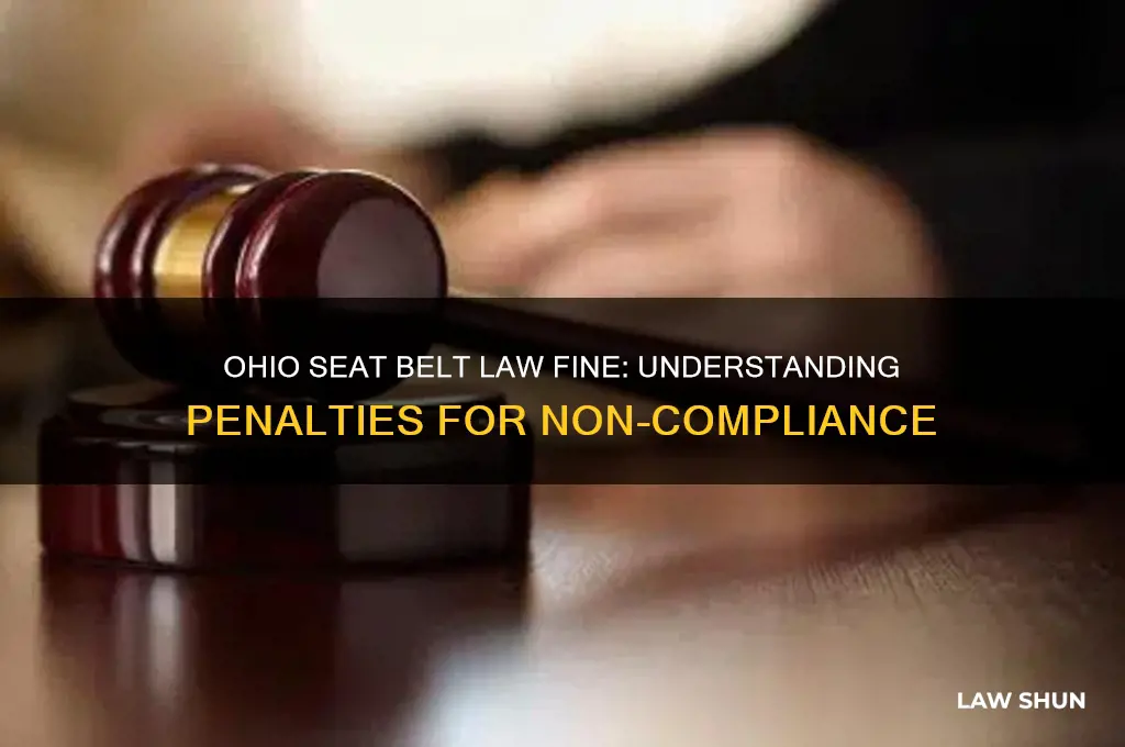 how much is fine for ohio seat belt law