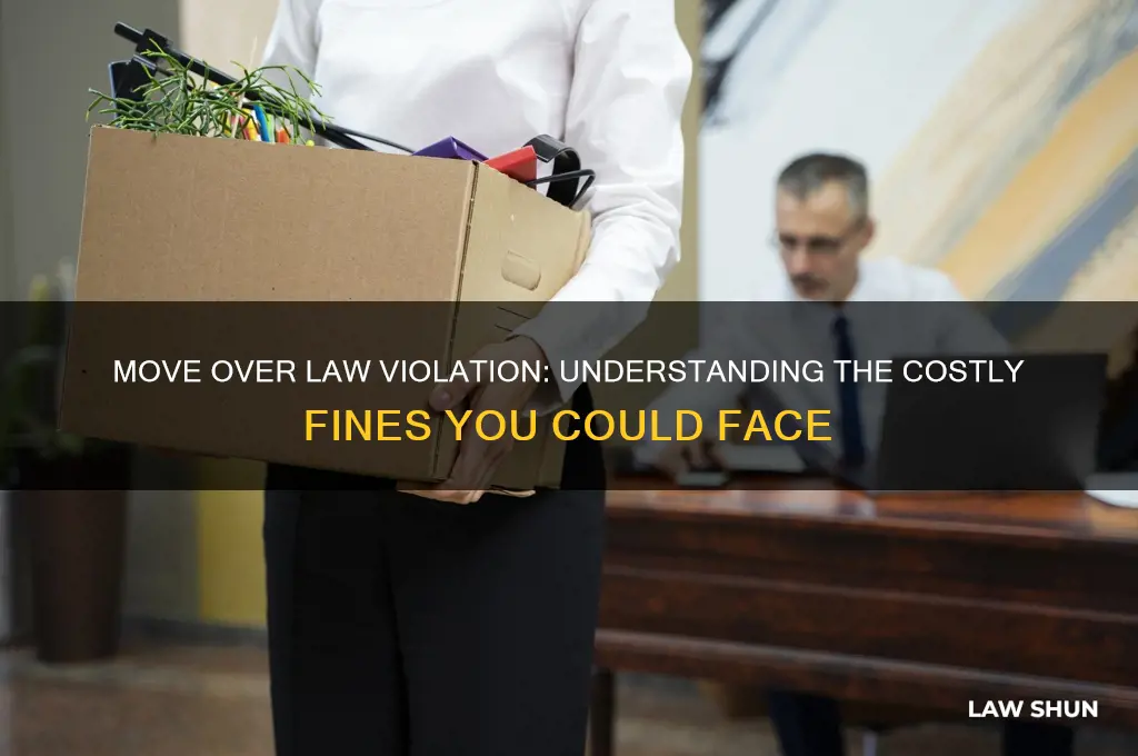 how much is the fine for the move over law