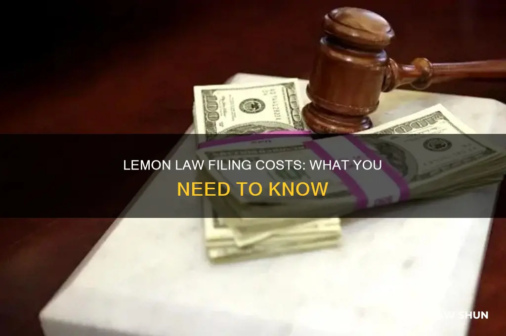 how much money is it to file for lemon law