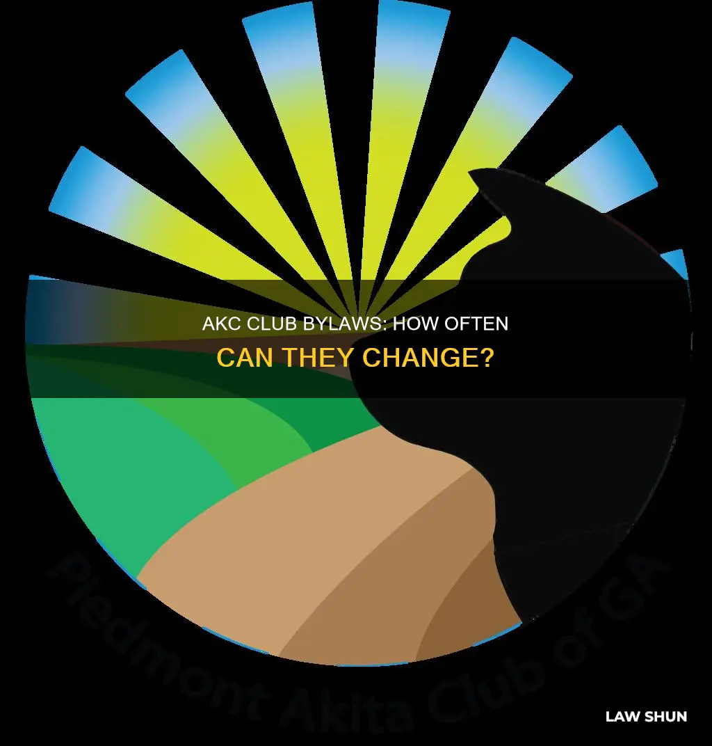 how often can an akc club change by-laws