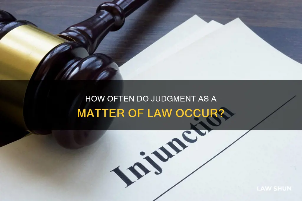 how often do judgment as a matter of law happen