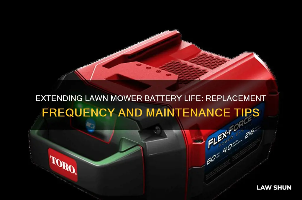 how often do you have to replace law mower batteries