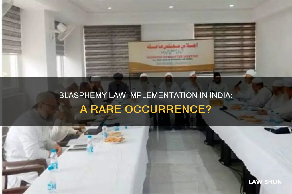 how often is blasphey law implemented in india