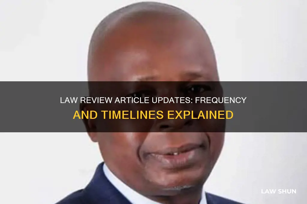 how often is law review article updated
