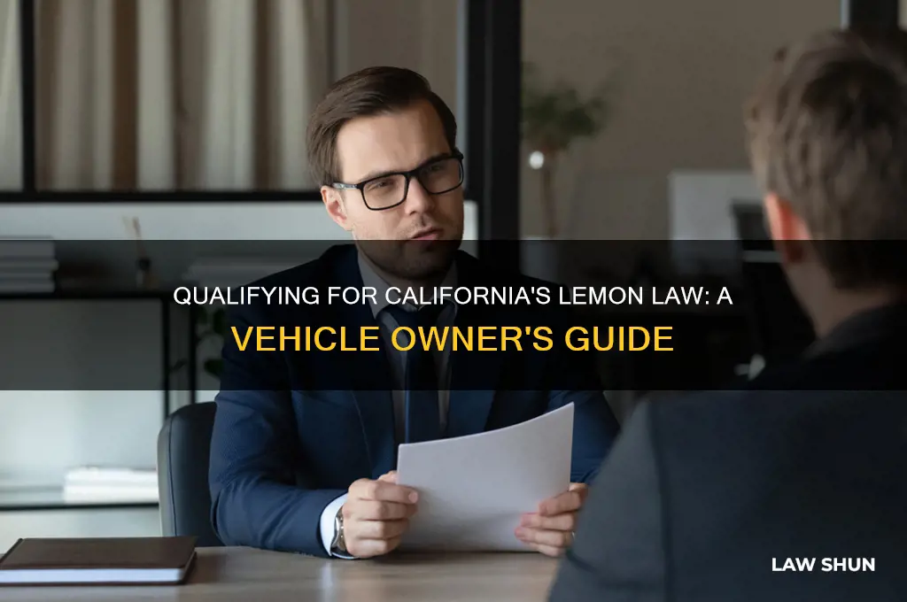 how one qualifies for the ca lemon law regarding vehicles