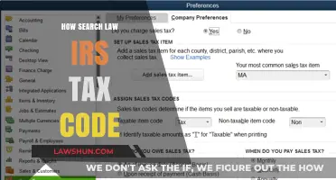 Search Strategies for IRS Tax Code