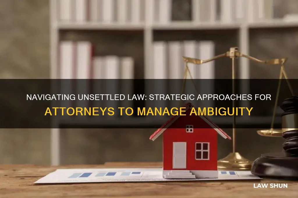 how should an attorney handle an unsettled area of law