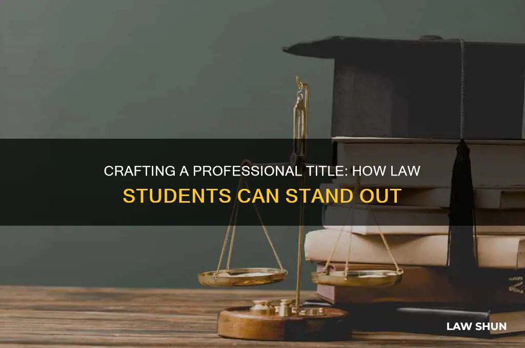 how show law student in title