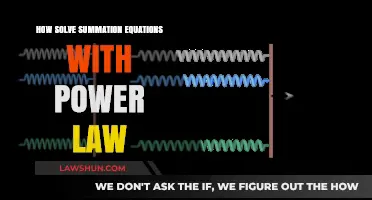 Mastering Summation Equations: Power Law Techniques for Efficient Solutions
