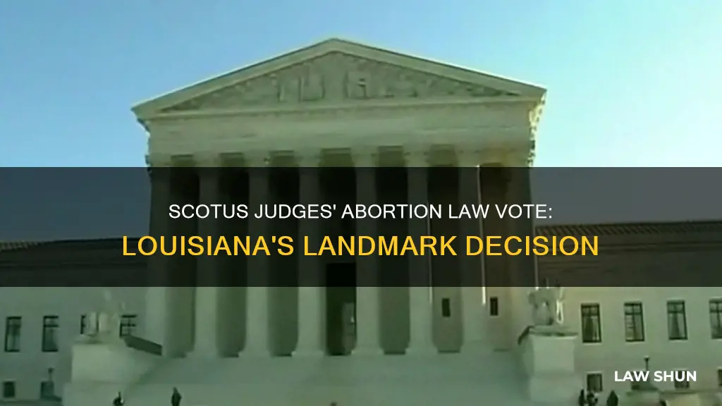 how the scotus judges voted on the louisiana abortion law