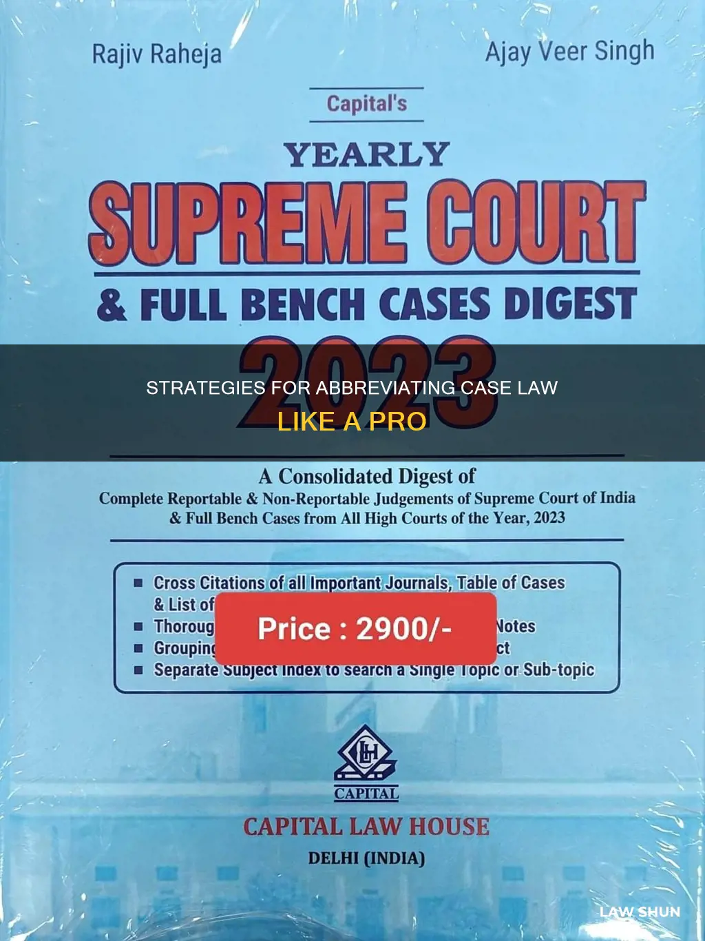 how to abbreivaite case law