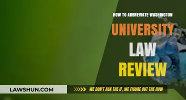 Quick Guide: Abbreviating Washington University Law Review Properly