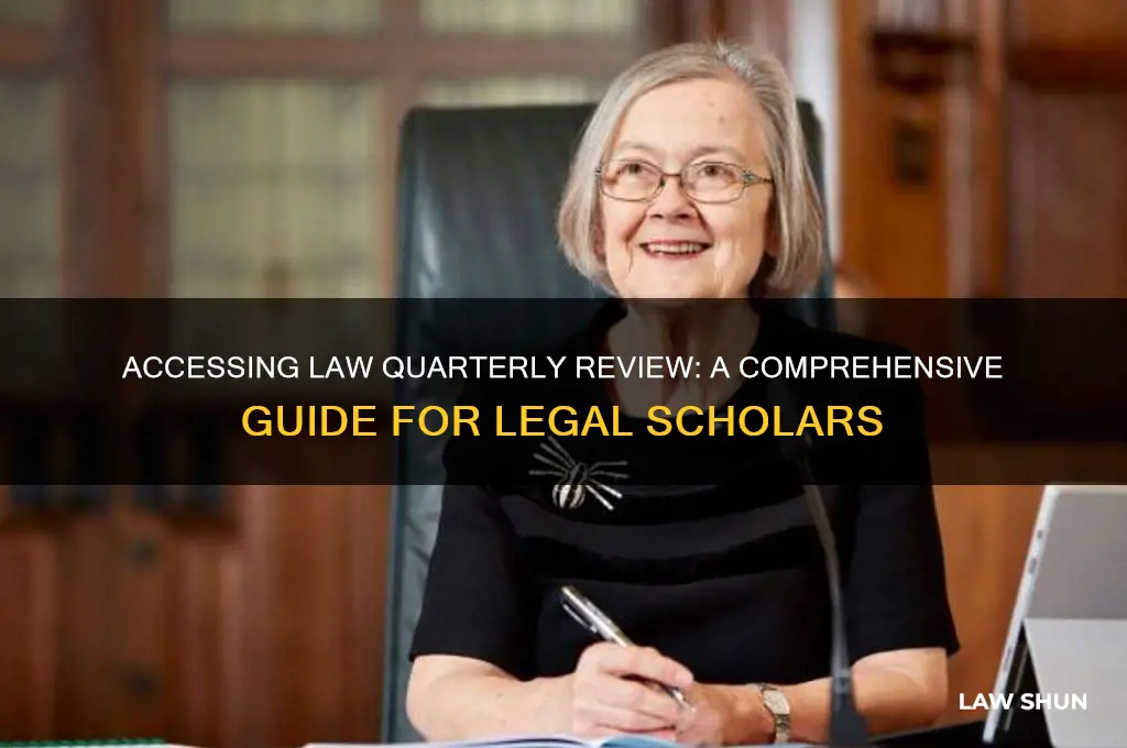 how to access law quarterly review