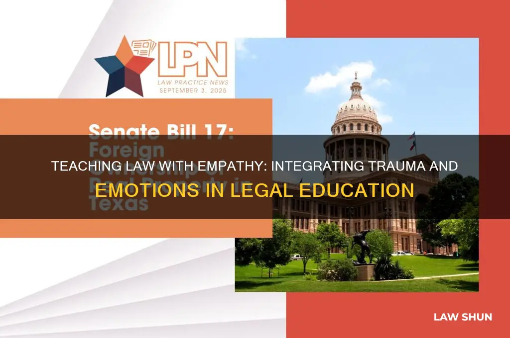 how to account for trauma and emotions in law teaching
