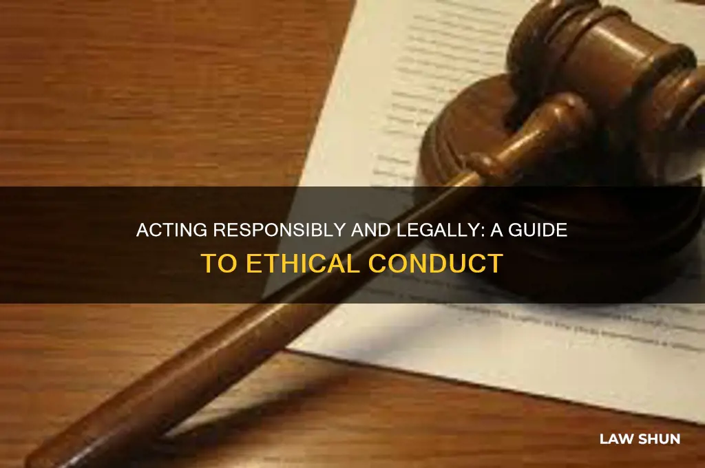 how to act responsibly and within the law