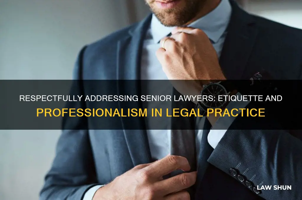 how to address your lawer if they are your senior