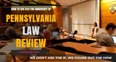 Mastering AFAs: Citing the University of Pennsylvania Law Review