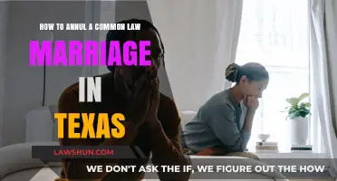 Annulment of Common Law Marriage in Texas