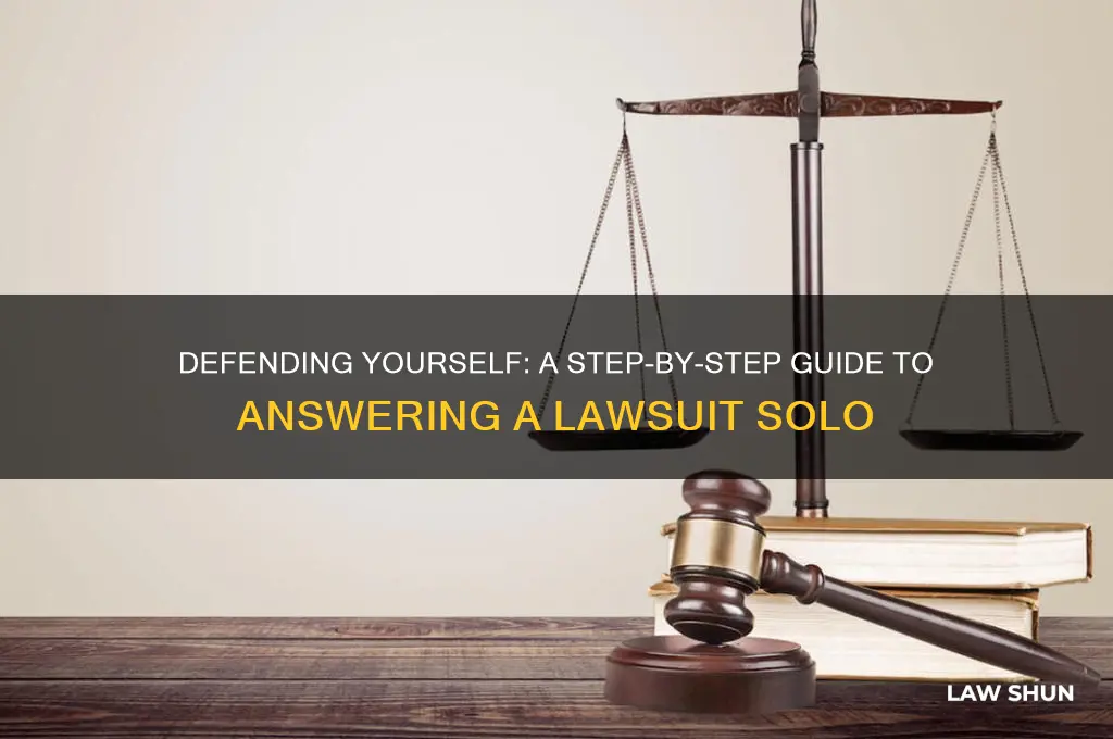 how to answer a law suit without an attorney